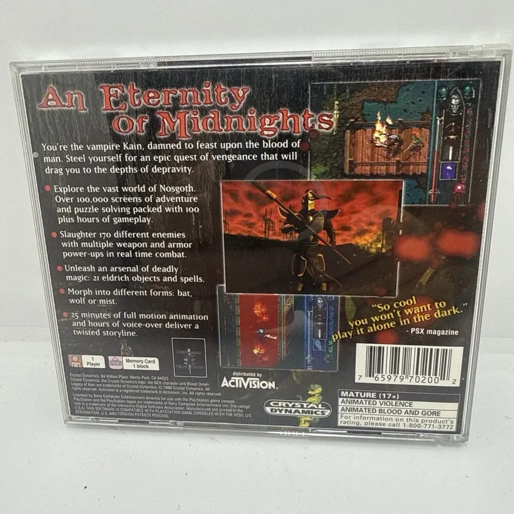 Blood Omen: Legacy of Kain (Sony PlayStation 1 PS1, 1996)